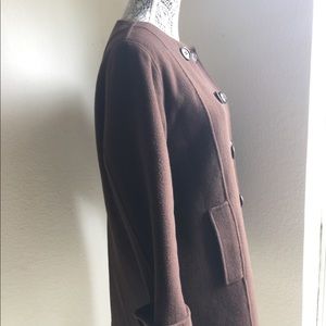 Oscar de la Renta brown wool coat